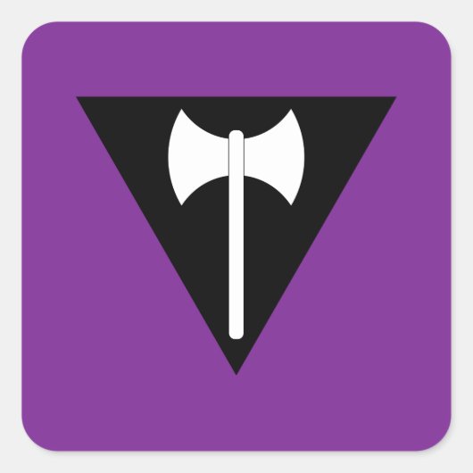 Labrys Lesbian Flag  Quadratischer Aufkleber (Vorderseite)