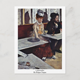 L'Absinthe by Edgar Degas Postkarte