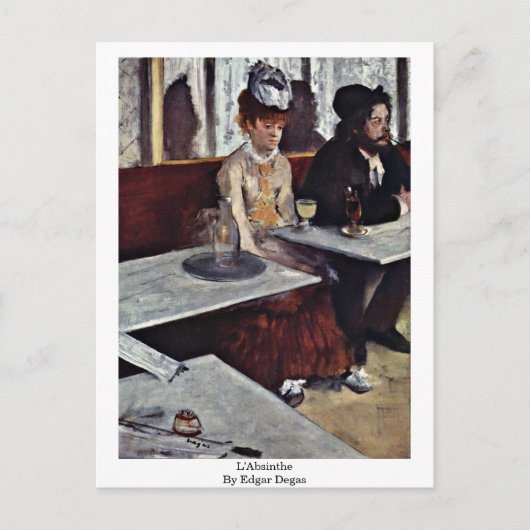 L'Absinthe by Edgar Degas Postkarte (Vorderseite)