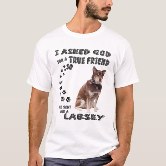 Labsky Quote Mama, Siberian Retriever Vater Print, T-Shirt (Vorderseite)