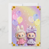 Labubu Birthday Invitation Feiertagskarte (Rückseite)