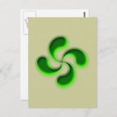 laburu baskisches Kreuz-Baskenkreuz Postkarte (Vorne/Hinten)