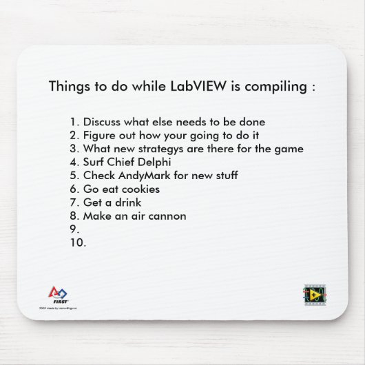 LabVIEW Mausunterlage Mousepad (Vorne)