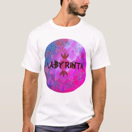 Labyrint personalisierbaren Text farbig rund manda T-Shirt