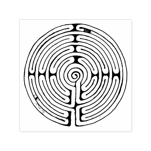 Labyrinth 1,5" x 1,5" Briefmarke Permastempel (Design)