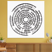 Labyrinth / Abstraktion / Minimalistische Kunst Leinwanddruck (Insitu (Wohnzimmer))