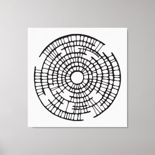 Labyrinth / Abstraktion / Minimalistische Kunst Leinwanddruck