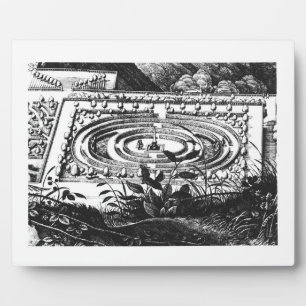 Labyrinth bei Heidelberg, Hortus Palatinus (engrav Fotoplatte