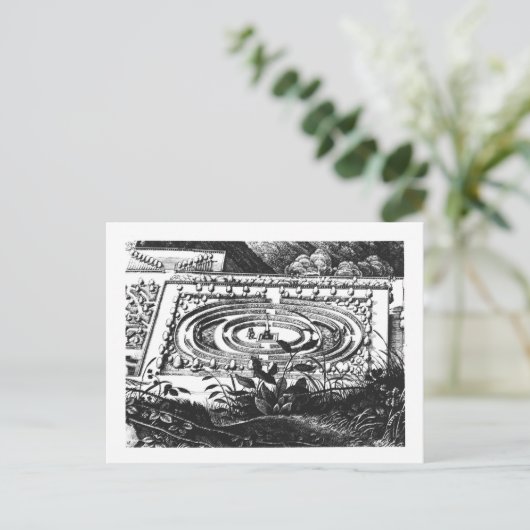 Labyrinth bei Heidelberg, Hortus Palatinus (engrav Postkarte (Stehend Vorderseite)