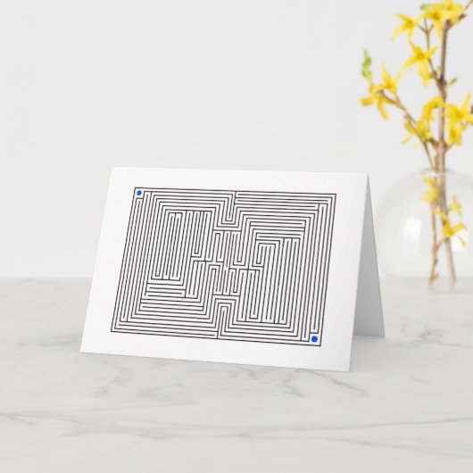 Labyrinth Birthday Card Karte (Gelbe Blume)