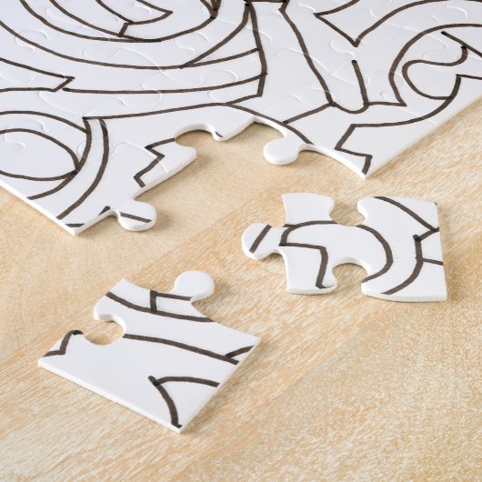 Labyrinth - Black And White Modern Art Puzzle (Seite)