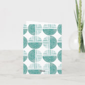 Labyrinth Circle Pattern Note Card - Aquamarin Dankeskarte (Rückseite)
