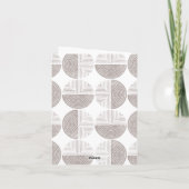 Labyrinth Circle Pattern Note Card - Grau Dankeskarte (Rückseite)