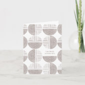 Labyrinth Circle Pattern Note Card - Grau Dankeskarte (Vorderseite)