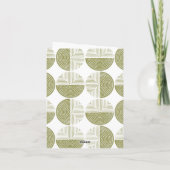 Labyrinth Circle Pattern Note Card - Green Dankeskarte (Rückseite)