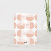 Labyrinth Circle Pattern Note Card - Peach Dankeskarte (Rückseite)