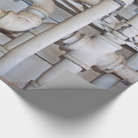 Labyrinth der Metallklempnerarbeit-Rohre Geschenkpapier (Ecke)