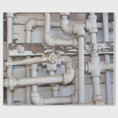 Labyrinth der Metallklempnerarbeit-Rohre Geschenkpapier (Flach)