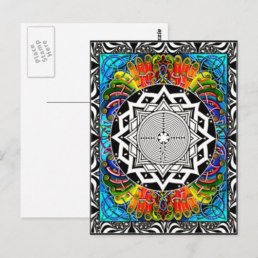 Labyrinth, der Weg der geringsten Resistenz Postkarte (Vorne/Hinten)