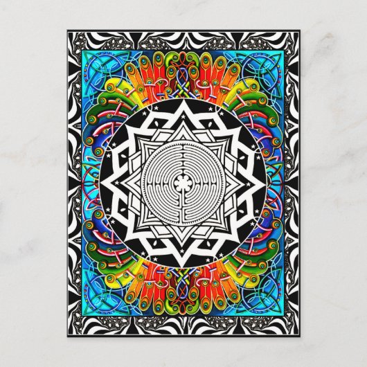 Labyrinth, der Weg der geringsten Resistenz Postkarte (Vorderseite)