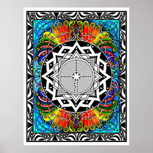 Labyrinth der Weg des geringsten Widerstandes Poster