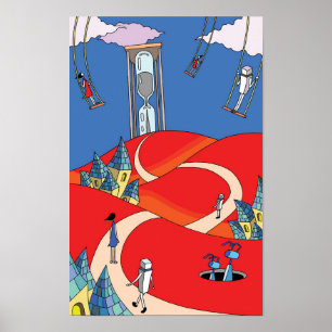Labyrinth der Zeit, der Hügel der Sanduhr. Poster