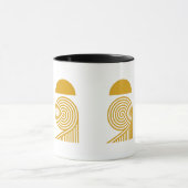 Labyrinth des Lichts – Sonne und Goldene Spirale T Tasse (Zentrum)