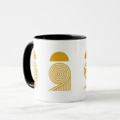 Labyrinth des Lichts – Sonne und Goldene Spirale T Tasse (Vorderseite Links)