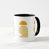 Labyrinth des Lichts – Sonne und Goldene Spirale T Tasse (VorderseiteRechts)