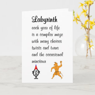 Labyrinth Ein Lustiges Geburtstagsgedicht Karte
