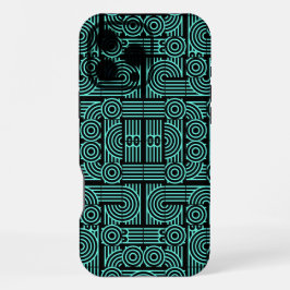 Labyrinth Futuristisches abstraktes geometrisches  iPhone 16 Pro Max Hülle