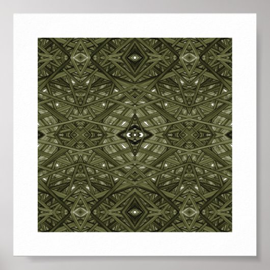 Labyrinth Gelb Abstrakte Alkohol-Tinte-Kunst Poster (Vorne)