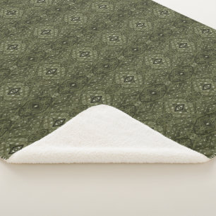 Labyrinth Gelb Abstrakte Alkohol-Tinte-Kunst Sherpadecke