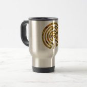 Labyrinth GOLD Reisebecher (Vorderseite Links)
