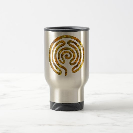 Labyrinth GOLD Reisebecher (Mittel)