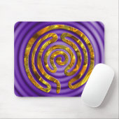 Labyrinth GOLD | violette Wellen Mousepad (Mit Mouse)