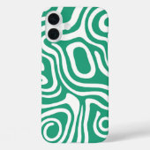 Labyrinth-Grafikmuster grün Case-Mate iPhone Hülle (Rückseite)