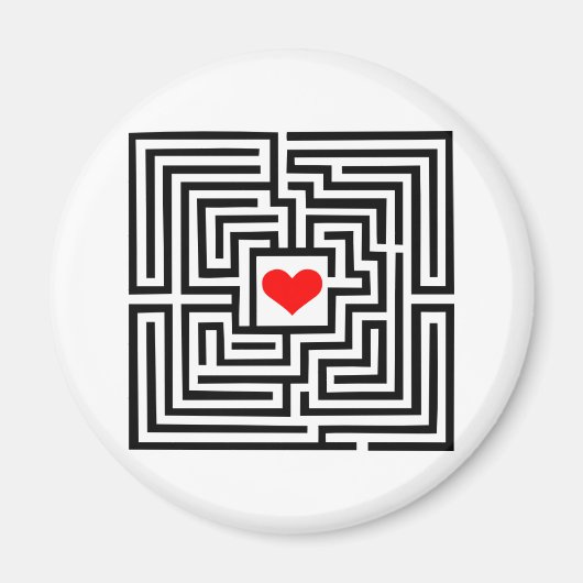 Labyrinth - Herz Magnet (Vorne)