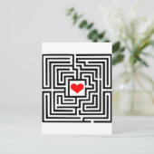 Labyrinth - Herz Postkarte (Stehend Vorderseite)