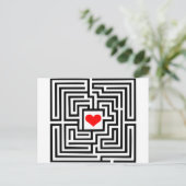 Labyrinth - Herz Postkarte (Stehend Vorderseite)