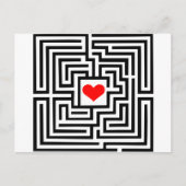 Labyrinth - Herz Postkarte (Vorderseite)