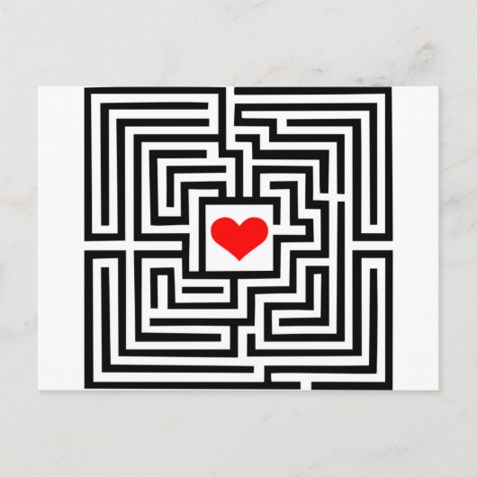 Labyrinth - Herz Postkarte (Vorderseite)