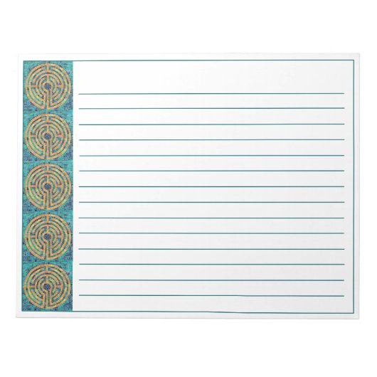 LABYRINTH II 11"x8.5" Notepad + Linien Notizblock (Vorderseite)