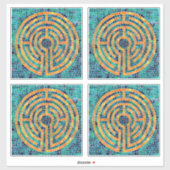 LABYRINTH II 14" (4 Klein) Vinyl Sticker (Blatt)