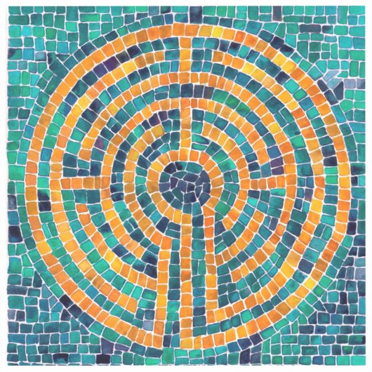 LABYRINTH II 2x2 Vinyl Sticker (Vorderseite)