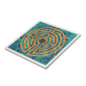 LABYRINTH II 4.25x4.25 Keramik Tile - weiß Fliese (Seite)