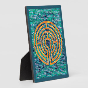 LABYRINTH II 5x7 Plakette mit Staffelei - Grün Fotoplatte
