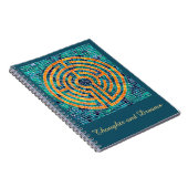 LABYRINTH II 6.5x8.75 SpiralNotebook + Text Notizblock (Rechte Seite)
