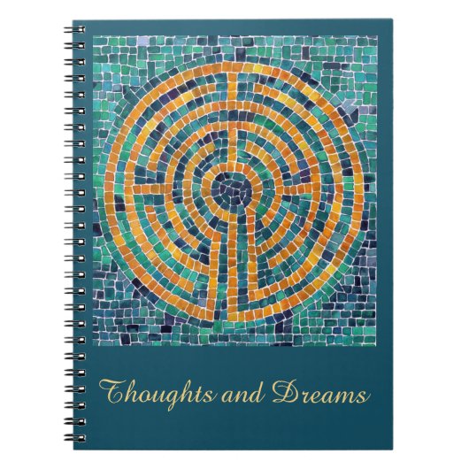 LABYRINTH II 6.5x8.75 SpiralNotebook + Text Notizblock (Vorderseite)