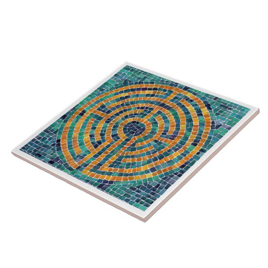 LABYRINTH II 6x6 Keramik Tile - weiß Fliese (Seite)